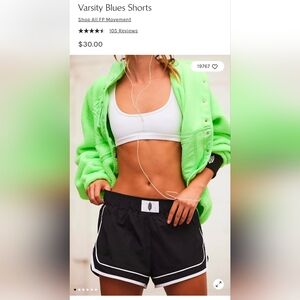 FP Movement Black and White Athletic Shorts